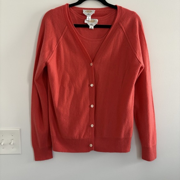 8Piece Bundle Of Talbots Women's XL Pure Cashmere Sweaters, Gray,Tan,Blue,Peach - Picture 2 of 16